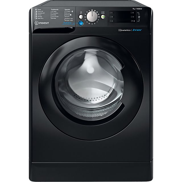 Indesit BWE91496XKUKN 9Kg Washing Machine - Black - BWE91496XKUKN_BK - 1